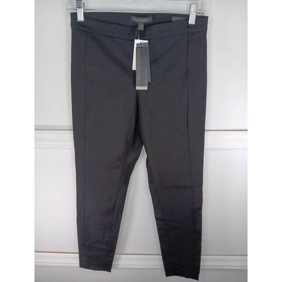 NWT Banana Republic Devon Pants Size 2S Black High-Rise Ankle Skinny Zip - Picture 1 of 8